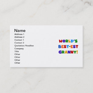 World's Best-est Granny Bright Colours Business Card