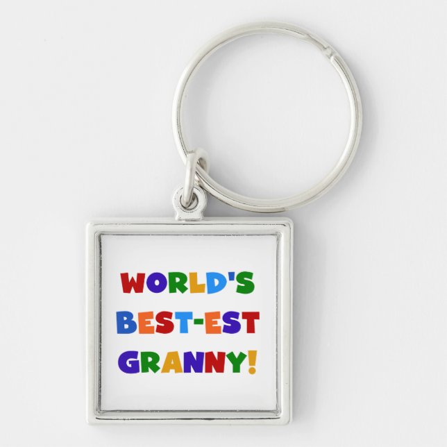 World's Best-est Granny Bright Colours Key Ring (Front)
