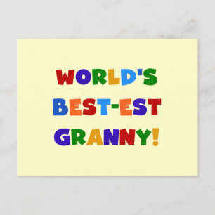World's Best-est Granny Bright Colours Postcard