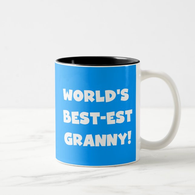 World's Best-est Granny White Text Tshirts Gifts Two-Tone Coffee Mug (Right)