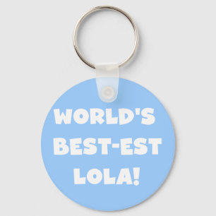 World's Best-est Lola Black and White T-shirts Key Ring