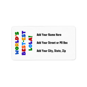 World's Best-est Lola T-shirts and Gifts Label