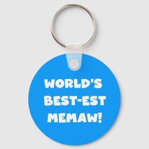World's Best-est Memaw Black and White T-shirts Key Ring