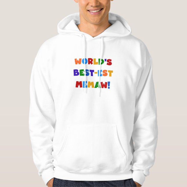 World's Best-est Memaw Bright Colours Tshirts (Front)