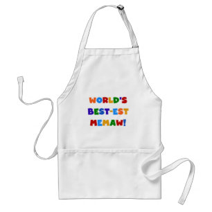 World's Best-est Memaw Bright Colours Tshirts Standard Apron