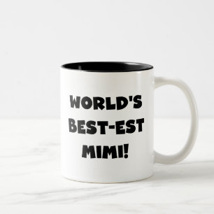 World's Best-est Mimi Black Text T-shirts and Gift Two-Tone Coffee Mug