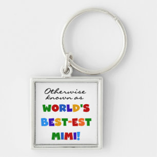 World's Best-est Mimi Bright Colours T-shirts Gift Key Ring
