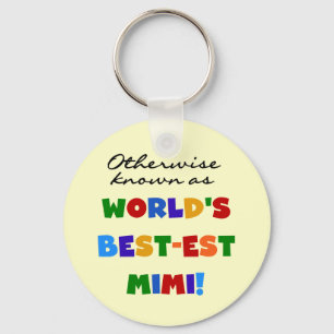 World's Best-est Mimi Bright Colours T-shirts Key Ring