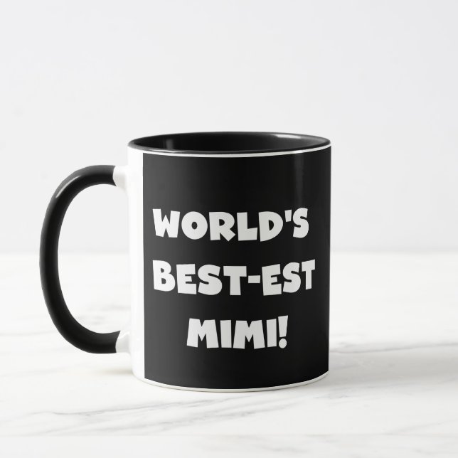 World's Best-est Mimi White Text T-shirts Gifts Mug (Left)