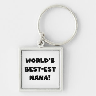 World's Best-est Nana Black and White T-shirts Key Ring