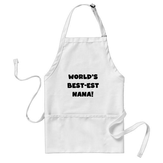 World's Best-est Nana Black and White T-shirts Standard Apron (Front)
