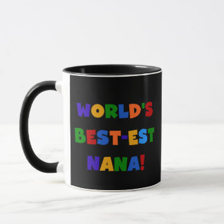 World's Best-est Nana Bright Colours Gifts Mug