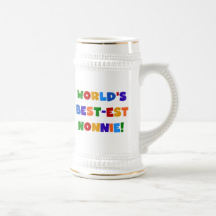World's Best-est Nonnie Bright Colours Gifts Beer Stein