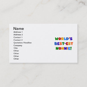 World's Best-est Nonnie Bright Colours Gifts Business Card