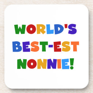 World's Best-est Nonnie Bright Colours Gifts Coaster