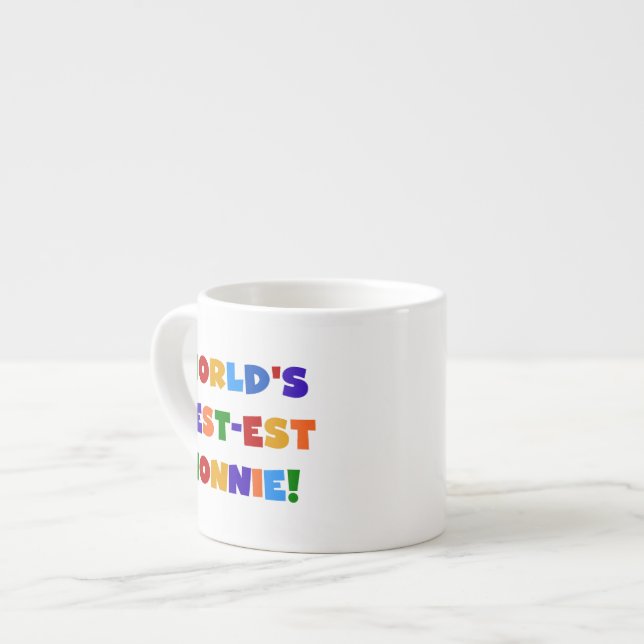World's Best-est Nonnie Bright Colours Gifts Espresso Cup (Front Left)