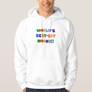 World's Best-est Nonnie Bright Colours Gifts Hoodie