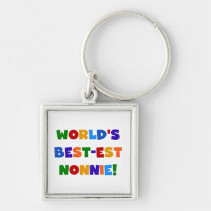 World's Best-est Nonnie Bright Colours Gifts Key Ring