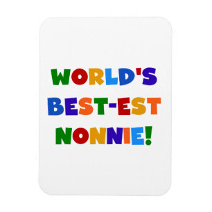 World's Best-est Nonnie Bright Colours Gifts Magnet