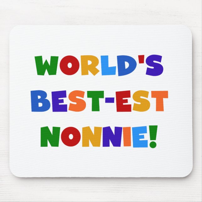 World's Best-est Nonnie Bright Colours Gifts Mouse Pad (Front)