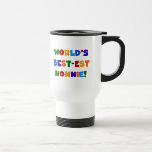 World's Best-est Nonnie Bright Colours Gifts Travel Mug