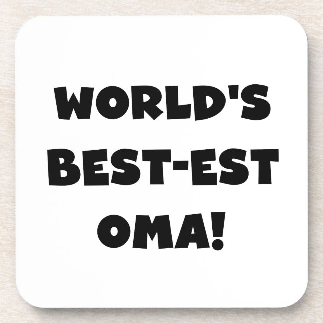 World's Best-est Oma Black or White Gifts Coaster (Front)