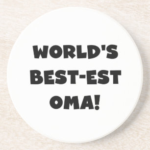 World's Best-est Oma Black or White Gifts Coaster