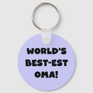 World's Best-est Oma Black or White Gifts Key Ring