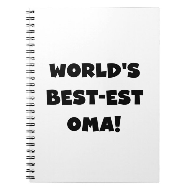 World's Best-est Oma Black or White Gifts Spiral Notebook (Front)