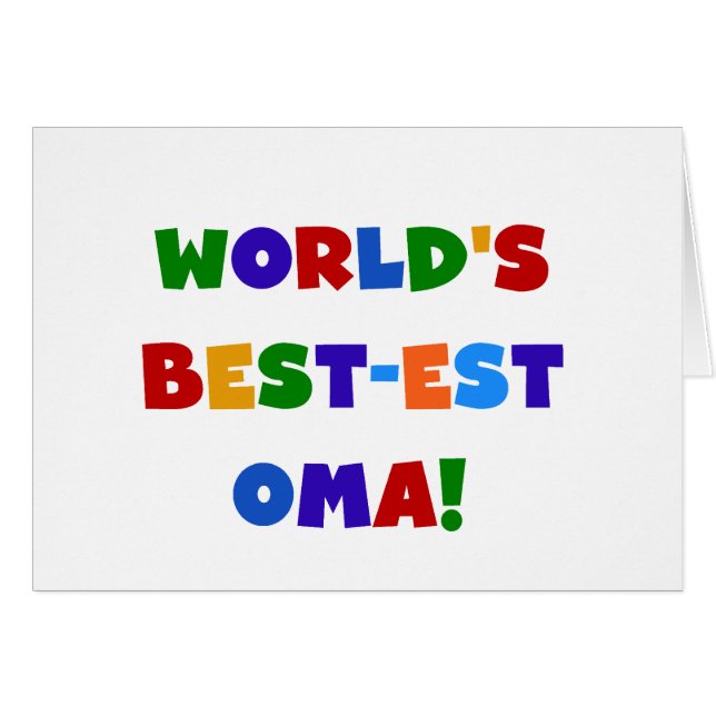 World's Best-est Oma Bright Colours Gifts (Front Horizontal)
