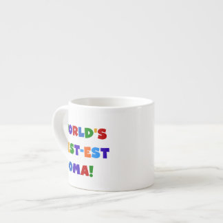 World's Best-est Oma Bright Colours Gifts Espresso Cup