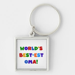World's Best-est Oma Bright Colours Gifts Key Ring