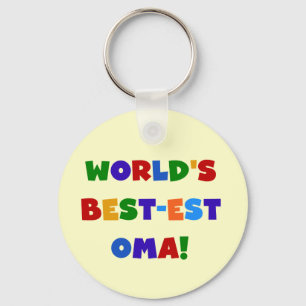 World's Best-est Oma Bright Colours Gifts Key Ring