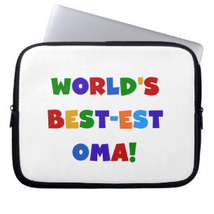 World's Best-est Oma Bright Colours Gifts Laptop Sleeve
