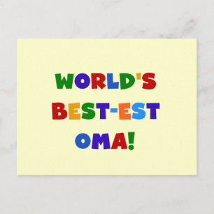 World's Best-est Oma Bright Colours Gifts Postcard