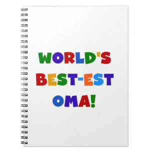 World's Best-est Oma Bright Colours Gifts Spiral Notebook