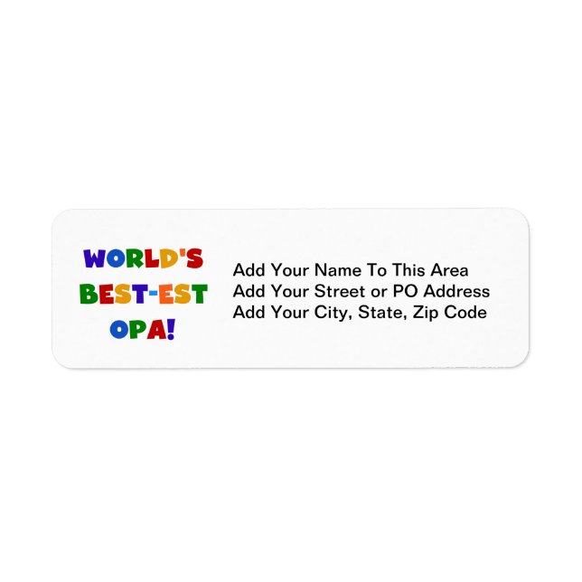 World's Best-est Opa Bright Colours Gifts (Front)