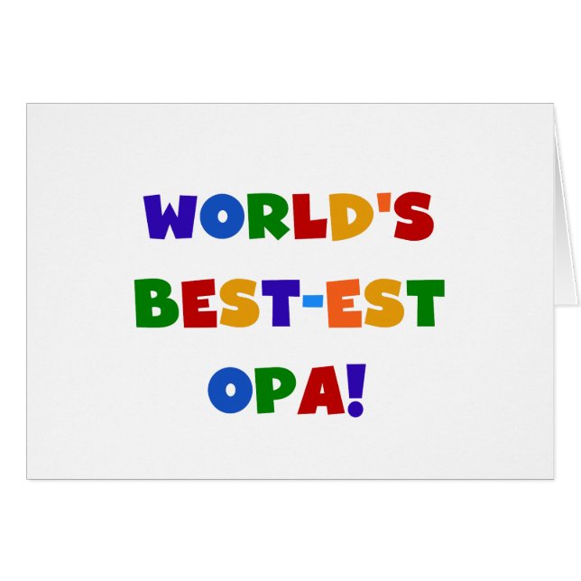 World's Best-est Opa Bright Colours Gifts (Front Horizontal)