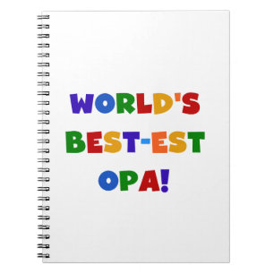 World's Best-est Opa Bright Colours Gifts Notebook
