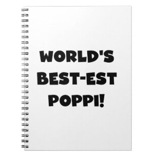 World's Best-est Poppi Black Text Gifts Spiral Notebook