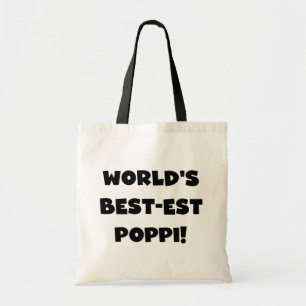 World's Best-est Poppi Black Text Gifts Tote Bag