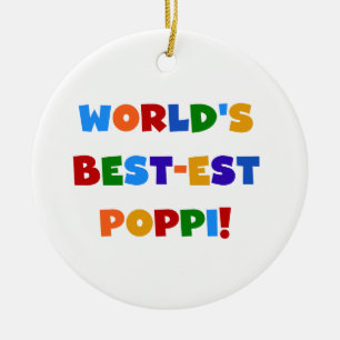 World's Best-est Poppi Bright Colours Gifts Ceramic Tree Decoration
