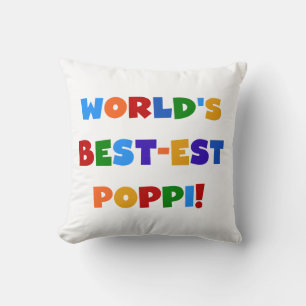 World's Best-est Poppi Bright Colours Gifts Cushion
