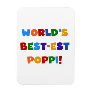 World's Best-est Poppi Bright Colours Gifts Magnet