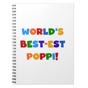 World's Best-est Poppi Bright Colours Gifts Spiral Notebook