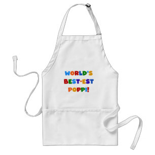 World's Best-est Poppi Bright Colours Gifts Standard Apron