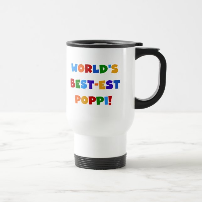 World's Best-est Poppi Bright Colours Gifts Travel Mug (Right)