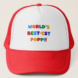 World's Best-est Poppi Bright Colours Gifts Trucker Hat