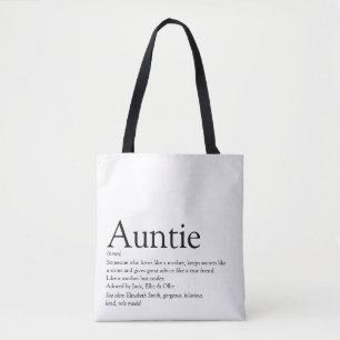World's Best Ever Aunt, Auntie Definition Modern Tote Bag