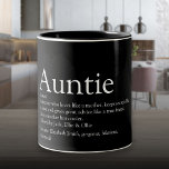 World's Best Ever Aunt, Auntie Definition Modern Two-Tone Coffee Mug<br><div class="desc">Personalise for your special,  favourite Aunt or Auntie to create a unique gift. A perfect way to show her how amazing she is every day. Designed by Thisisnotme©</div>